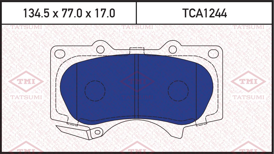 Колодки тормозные TOYOTA LAND CRUISER 03- перед. (Tatsumi). Артикул TCA1244
