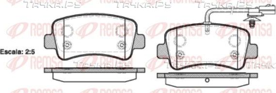 Тормозные колодки Remsa задние для Renault Master III 2010-2026. Артикул 1439.01