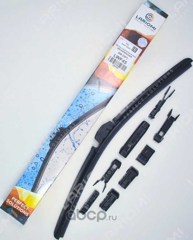 ЩЕТКА СТЕКЛООЧИСТИТЕЛЯ БЕСКАРКАСНАЯ 450 ММ (1 ШТ.) (Lariomi). Артикул LWF45