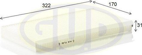 Салонный фильтр G.U.D.. Артикул GCF3139