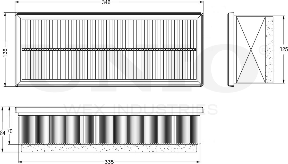 Фильтр воздушный (Unio). Артикул FLT-10038