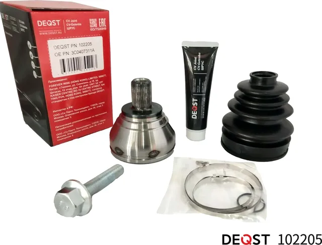 ШРУС AUDI A3/VW GOLF/PASSAT/TOURAN 1.9-2.0TDI 03- наружний (Deqst). Артикул 102205