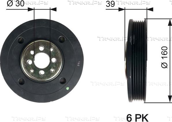 Шкив коленвала Gates DriveAlign® для SEAT Ibiza II 1993-2002. Артикул TVD1004
