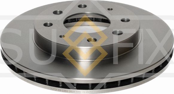 Диск тормозной передний (256x24) (Sufix). Артикул FX1361
