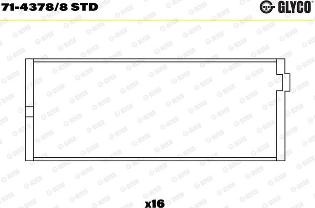 Вкладыши шатунные Glyco для Land Rover Range Rover II 1994-2002. Артикул 71-4378/8 STD