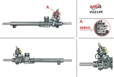 Рулевая рейка c ГУР восстановленная Volvo S80 I 1998-2006 VO214R (MSG). Артикул VO214R