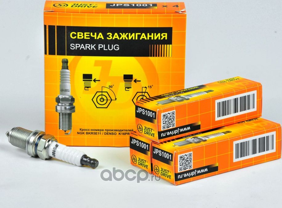 Свеча зажигания /BKR5E11/K16PRU11 (Just Drive). Артикул JPS1001