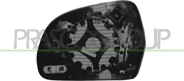 Зеркальное стекло бокового зеркала Prasco левое для Audi A4 IV (B8) 2007-2011. Артикул AD0247504