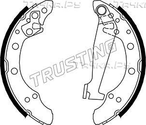 Тормозные колодки Trusting задние для Volkswagen Passat B3 1988-1997. Артикул 124.284