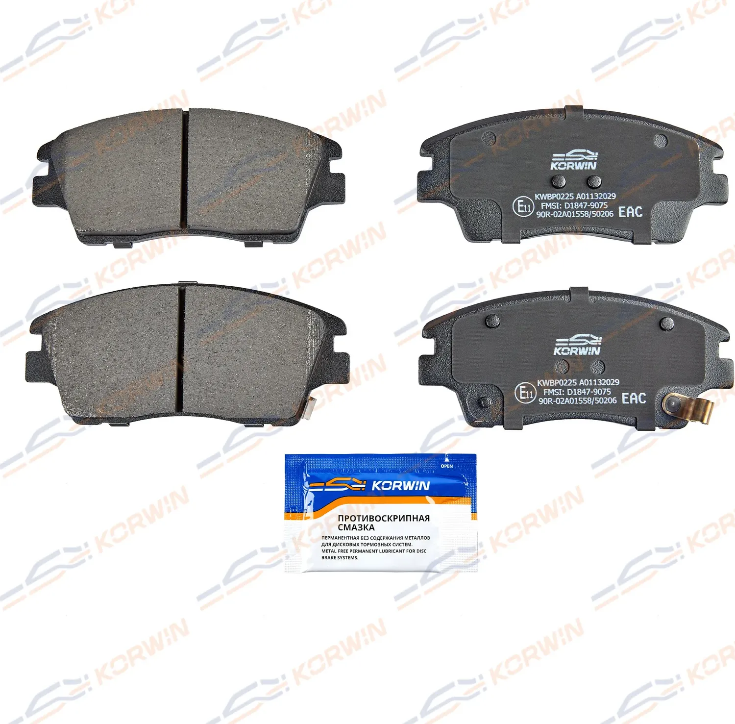 Колодки тормозные перед. Hyundai Tucson (TL) 15-/Kia Sportage IV 15 (Korwin). Артикул KWBP0225