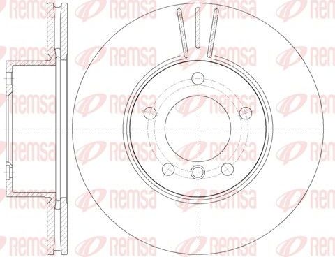 Тормозной диск Remsa передний для BMW 3 V (E90/E91/E92/E93) 2004-2013. Артикул 6974.10
