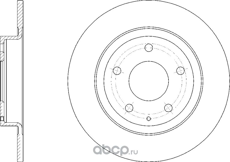 Диск тормозной (G-Brake). Артикул GR12034