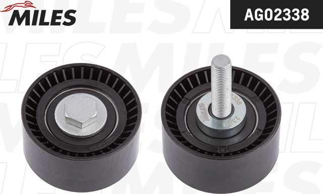 Натяжной ролик (натяжитель) приводного поликлинового ремня Miles. Артикул AG02338