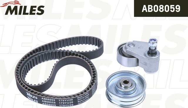 Ремень ГРМ с роликами (комплект) Miles для Mitsubishi Pajero Sport II 2008-2015. Артикул AB08059