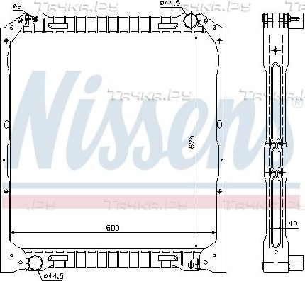 Радиатор охлаждения двигателя Nissens ** FIRST FIT **. Артикул 62349A