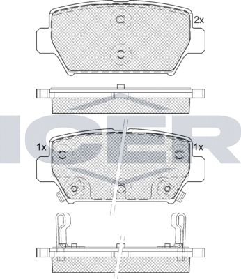 Тормозные колодки Icer. Артикул 182338