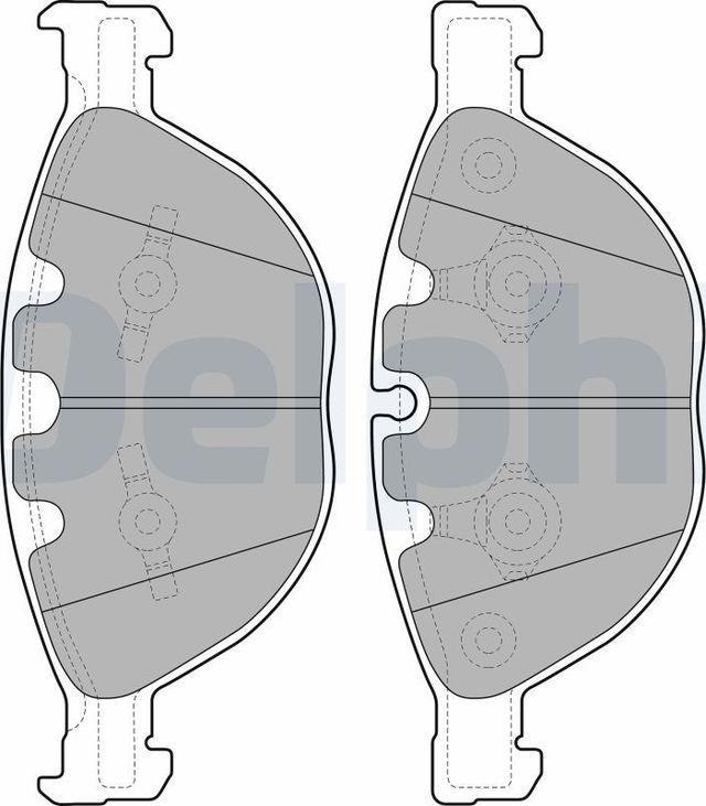 Тормозные колодки Delphi (Low-Metallic). Артикул LP2041