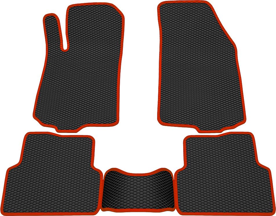 Коврики Rezkon EVA для салона Chevrolet Cobalt 2012-2015 Красный кант. Артикул 9012015104