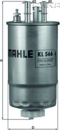 Топливный фильтр Mahle. Артикул KL 566