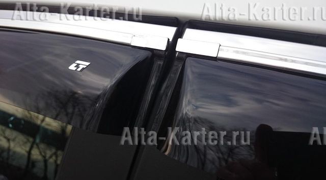 Дефлекторы Cobra Tuning для окон (c хром. молдингом) Volkswagen Jetta VI 2010-2018. Артикул V23410CR