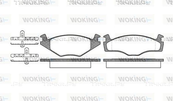 Тормозные колодки Woking передние для Audi 100 II (C2) 1976-1982. Артикул P0713.10