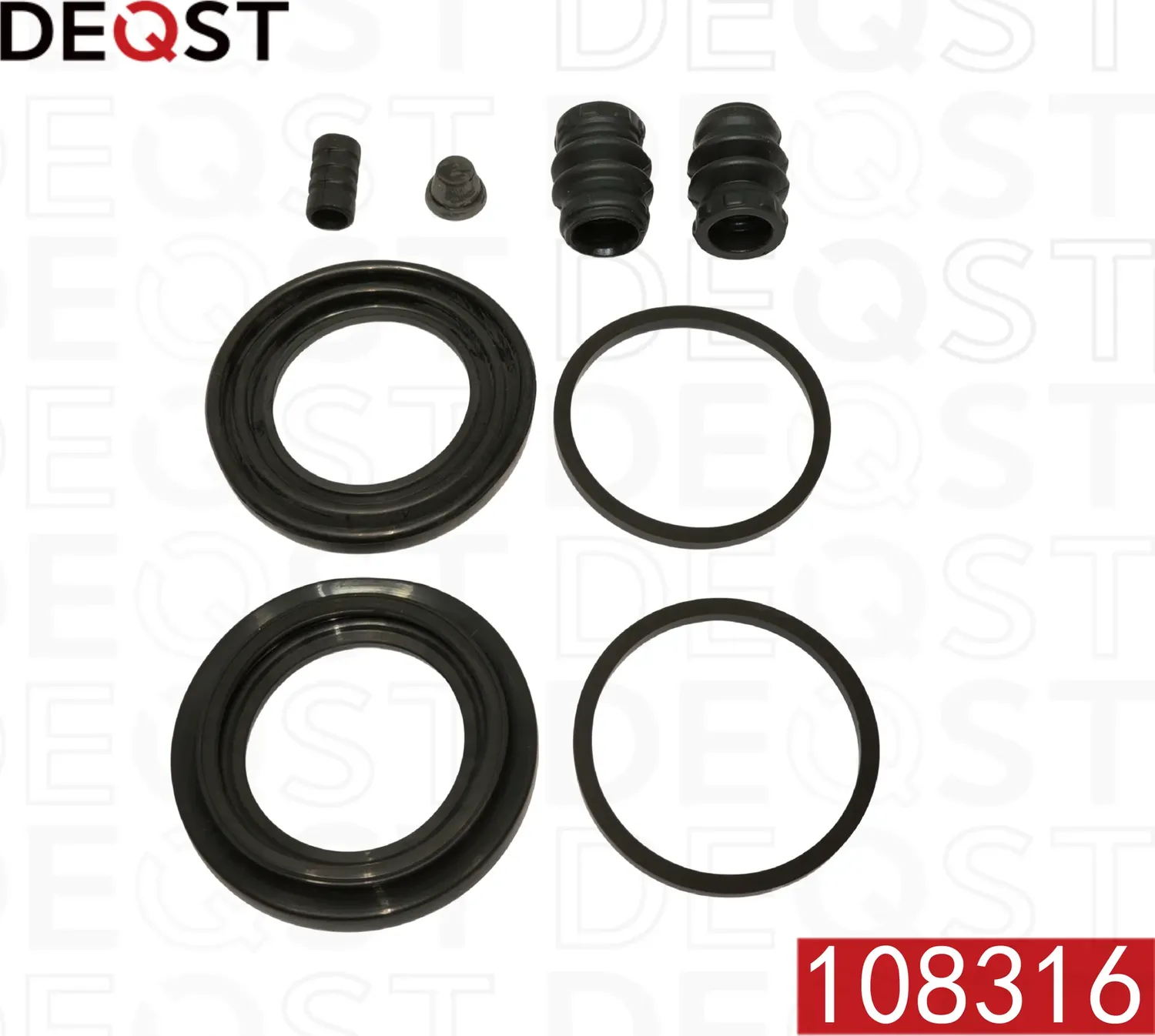 Ремкомплект тормозного суппорта переднего (для поршня O 43 mm  суппорт Mando). HYUNDAI H-1/Starex 97 (Deqst). Артикул 108316