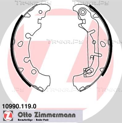 Тормозные колодки Zimmermann задние для Mazda 121 III 1996-2003. Артикул 10990.119.0
