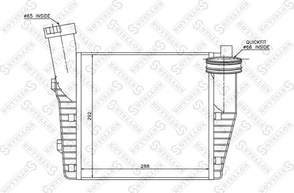 Интеркулер Stellox для Volkswagen Touareg I 2004-2010. Артикул 10-40083-SX