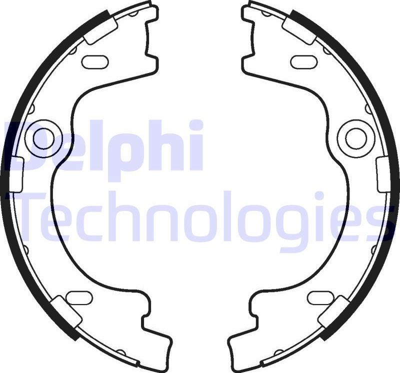 Тормозные колодки (стояночная тормозная система) Delphi. Артикул LS2012
