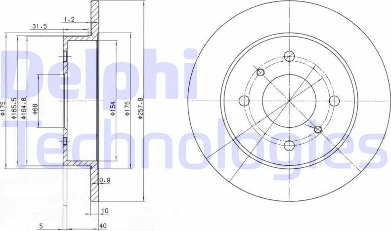 Тормозной диск Delphi. Артикул BG2633