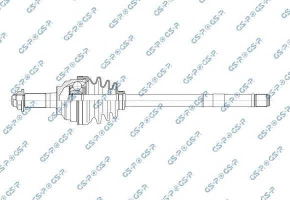 Полуось (привод в сборе, приводной вал) GSP. Артикул 234001