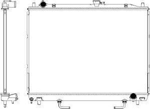 Радиатор охлаждения двигателя Sakura для Mitsubishi Pajero III 2000-2007. Артикул 3321-1005