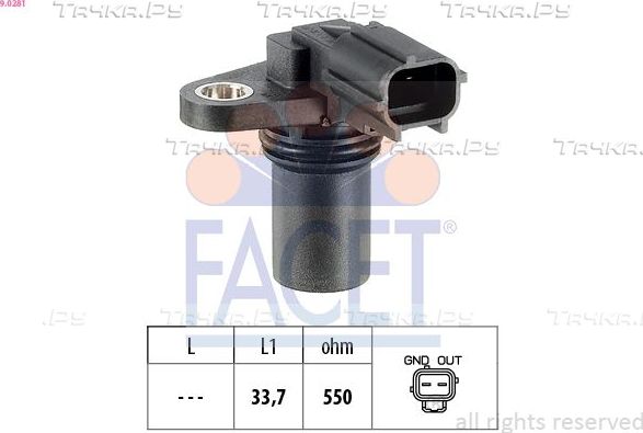 Датчик положения распредвала Facet Made in Italy - OE Equivalent для Ford Mondeo IV 2007-2015. Артикул 9.0281