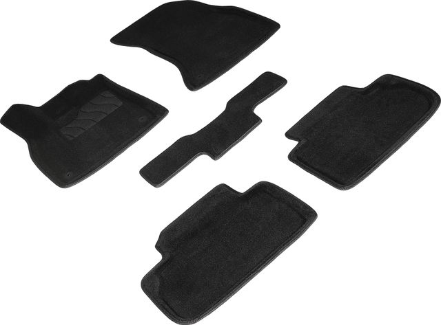 Коврики Seintex 3D ворсовые для салона Audi Q5 II рестайлинг 2020-2022 ЧЕРНЫЕ. Артикул 97651