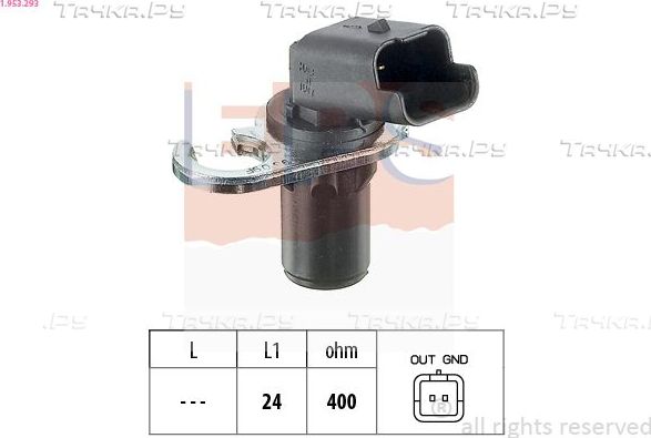 Датчик положения коленвала EPS Made in Italy - OE Equivalent для Fiat Ulysse II 2002-2011. Артикул 1.953.293