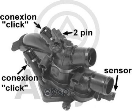 ТЕРМОСТАТ CITROEN C4 GRAND PICASSO II DA_, DE_ C4 PICASSO II C5 III RD_ C5 III B (Aslyx). Артикул AS535584