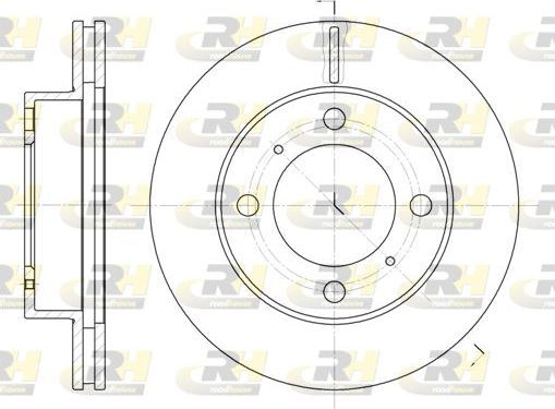 Тормозной диск RoadHouse передний для Toyota Corolla E100 1992-1997. Артикул 6539.10