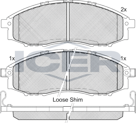 Тормозные колодки Icer. Артикул 181703