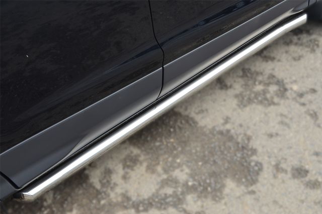 Защита порогов RusStal труба d63 (вариант 1) для Ford Kuga II 2013-2016. Артикул FGT-0013801