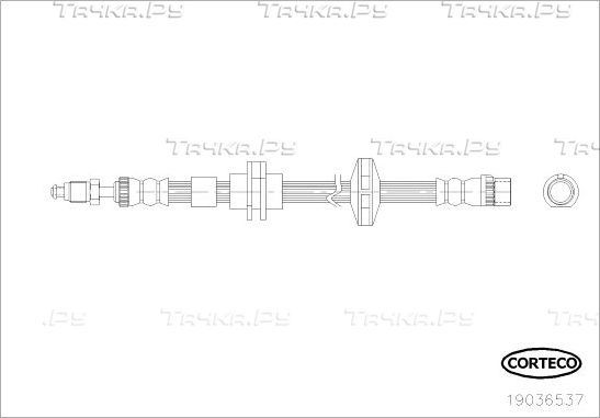 Тормозной шланг Corteco передний для Renault Laguna III 2007-2015. Артикул 19036537