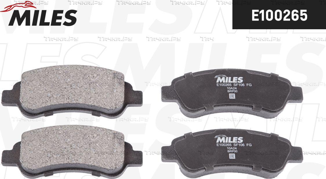 Тормозные колодки Miles (Semi-Metallic) передние для Citroen C4 I 2004-2011. Артикул E100265