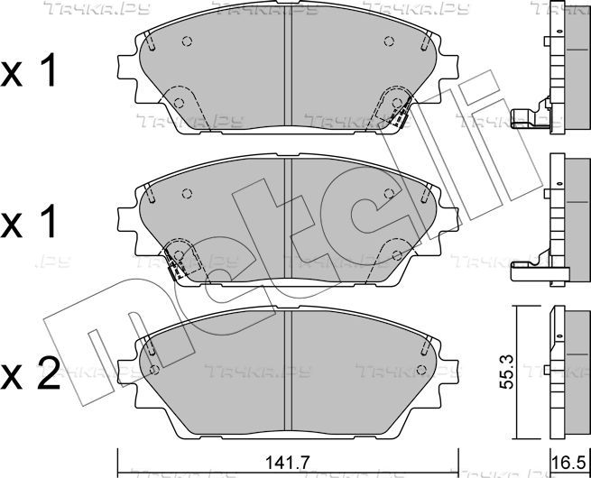 Тормозные колодки Metelli передние для Mazda CX-3 I 2015-2026. Артикул 22-0992-0