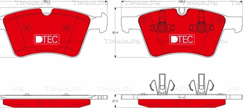Тормозные колодки TRW DTEC COTEC. Артикул GDB1797DTE