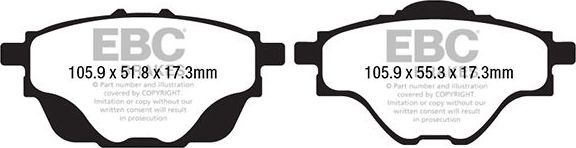Тормозные колодки EBC Brakes. Артикул DP22197