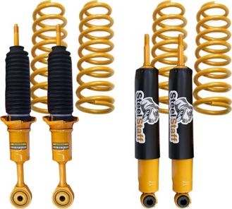 Лифт-комплект SteelStaff (Foam Cell) для Toyota Land Cruiser 200 2007-2026, лифт перед 50 мм, лифт зад 25 мм, тяжелая нагрузка. Артикул SS-TLC200FC-LH