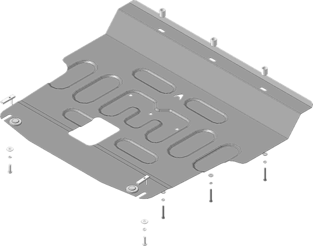 Защита АвтоСтандарт для картера, КПП Kia Sorento II рестайлинг 2012-2020. Артикул 51001