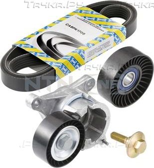 Приводной ремень поликлиновой с роликами (комплект) NTN / SNR для Fiat Scudo I 2000-2003. Артикул KA859.11