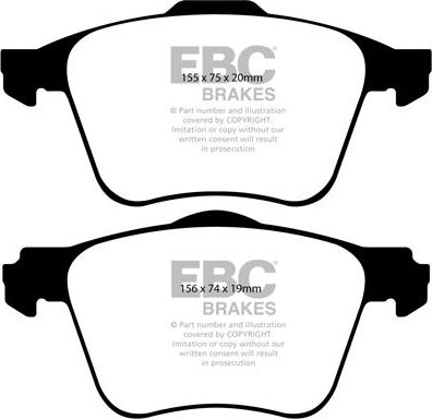 Тормозные колодки EBC Brakes. Артикул DP41690R