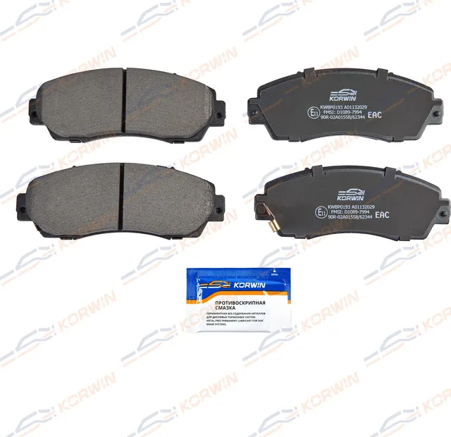 Колодки тормозные перед. Honda Accord VIII 08-/CR-V III-IV 06-/Haval F7/F7X 18 (Korwin). Артикул KWBP0193
