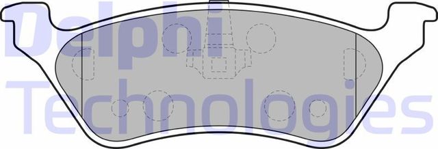 Тормозные колодки Delphi (Low-Metallic) задние для Dodge Caravan IV 2000-2007. Артикул LP1694
